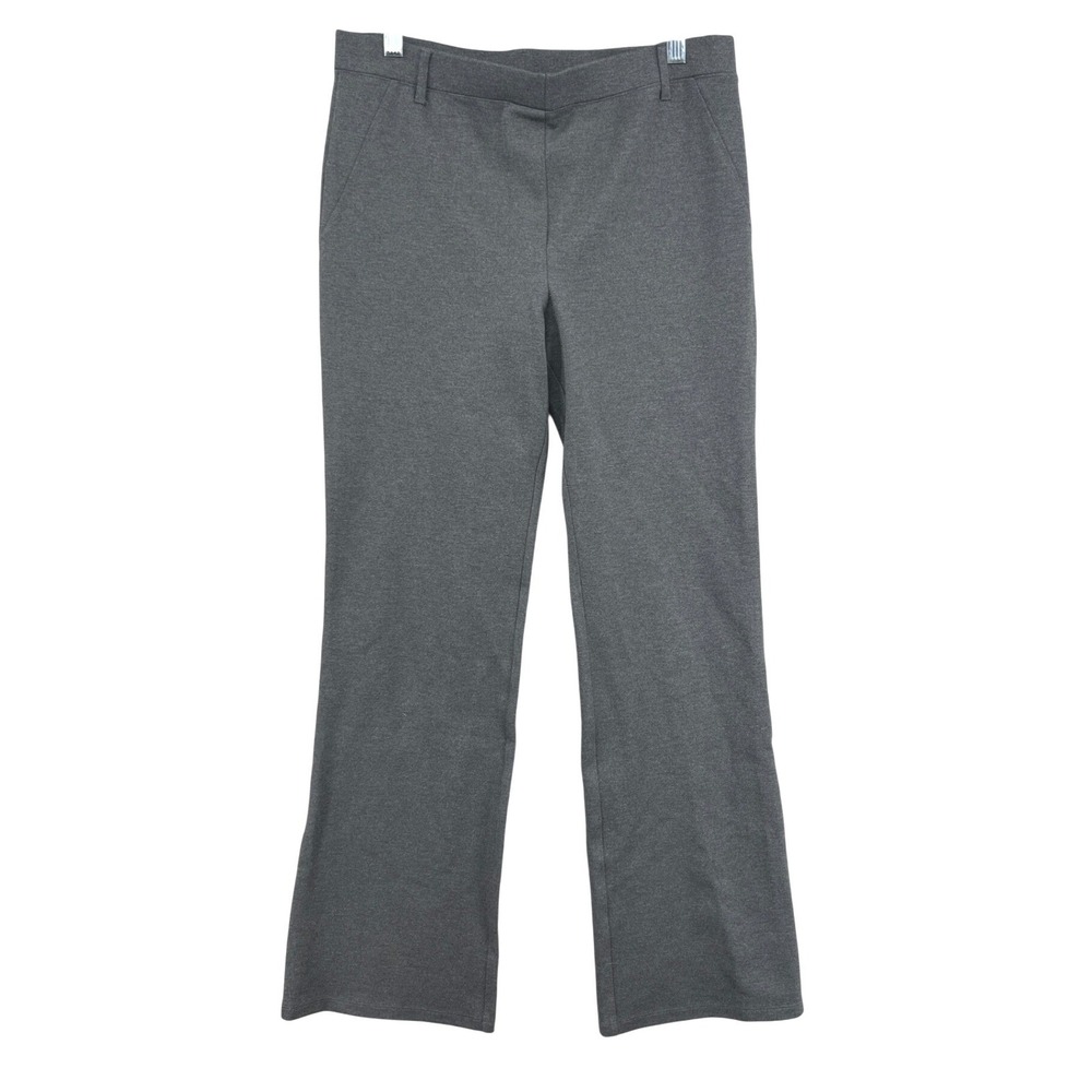 Quince Ultra-Stretch Ponte Straight Leg Pants Size M Gray Workwear Quiet Luxury